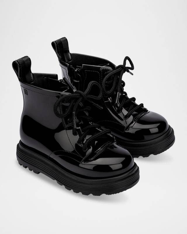 Girl's Shiny Combat Boots, Baby/Toddlers